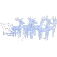 vidaXL Rennes Traîneau Décoration de Noël 320 LEDs Acrylique