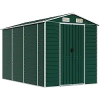 vidaXL Abri de jardin Vert 191x300x198 cm Acier galvanisé