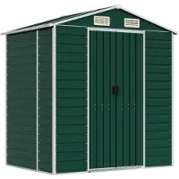 vidaXL Abri de jardin vert 191x130x198 cm Acier galvanisé