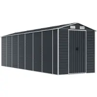 vidaXL Abri de jardin 191x640x198 cm acier galvanisé couleur anthracite