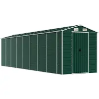 vidaXL Abri de jardin vert 191x725x198 cm Acier galvanisé