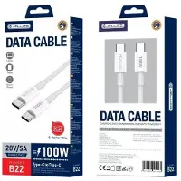 Jellico Câble de recharge universel B22 Super Fast USB-C vers USB-C pour données et recharge rapide PD 100 (1 m, 100 W)