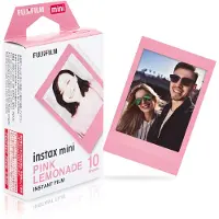 Fujifilm Film Instax Mini Pink Lemonade 10 poses avec cadre rose