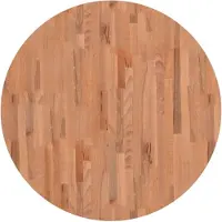 vidaXL Dessus de table Ø90x1,5 cm rond bois massif de hêtre