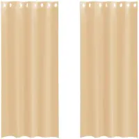 vidaXL Voile Rideaux avec œillets 2 pcs. couleur sable