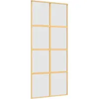 vidaXL Porte coulissante Golden 90x205 cm Mat verre ESG et aluminium