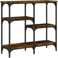 vidaXL Table console chêne fumé 80x29x75 cm bois d'ingénierie