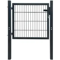 vidaXL Portail de clôture en acier anthracite 100x100 cm