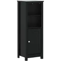 vidaXL Armoire de salle de bain BERG Noir 40x34x110 cm Pin massif