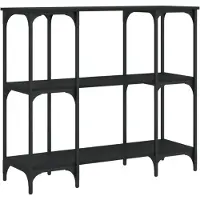 vidaXL Table console noir 102x35x90 cm bois d'ingénierie