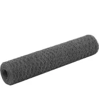 vidaXL Clôture en fil de fer acier avec revêtement PVC 25x0,75 m Gris