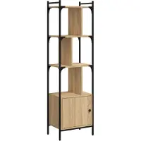 vidaXL Bibliothèque avec porte chêne sonoma 44,5x30x154,5 cm