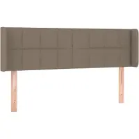 vidaXL Tête de lit avec oreilles taupe 147x16x78/88 cm Tissu