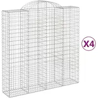 vidaXL Gabions 4 pcs voûtés 200x50x200/220 cm en fer