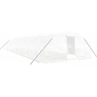 vidaXL Serre avec châssis en acier Blanc 80 m² 16x5x2,3 m