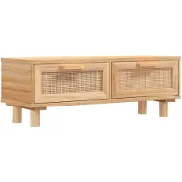 vidaXL Table basse marron 80x40x30 cm Bois composite & pin massif