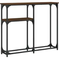 vidaXL Table console chêne marron 90x22,5x75 cm bois d'ingénierie