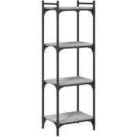 vidaXL Bibliothèque à 4 niveaux sonoma gris 40x30x120 cm