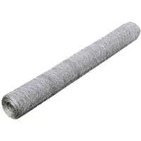vidaXL -Hühnerdraht 25x1 m galvanisé Stahl silberfarben
