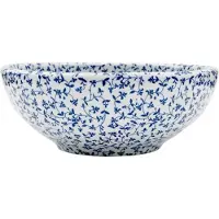 vidaXL Vasque à poser Blanc et Bleu Rond Ø41x14 cm Céramique