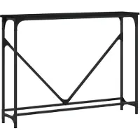 vidaXL Table console noir 102x22,5x75 cm bois d'ingénierie