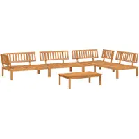 vidaXL Ensemble de 5 canapés de jardin en palettes en bois massif d'acacia