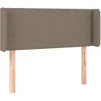vidaXL Tête de lit avec oreilles taupe 93x16x78/88 cm Tissu