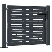 vidaXL Portail de jardin Anthracite 105x80 cm Acier Design carré