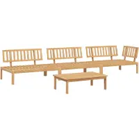 vidaXL Ensemble de 4 canapés de jardin en palettes en bois massif d'acacia