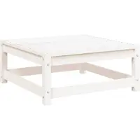 vidaXL Tabouret de jardin Blanc 70x70x30 cm Pin massif