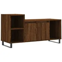 vidaXL Armoire TV marron imitation chêne 100x35x55 cm Bois composite
