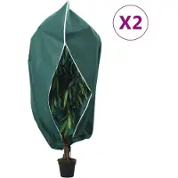 vidaXL Housses de protection pour plantes avec fermeture éclair 2 pcs