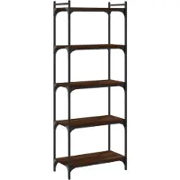 vidaXL Bibliothèque 5 Niveaux Chêne Marron 60x30x154cm Bois Ingénierie