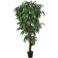 vidaXL Manguier artificiel 1050 feuilles 200 cm vert