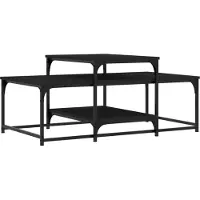 vidaXL Table basse noire 102x60x45 cm Bois composite