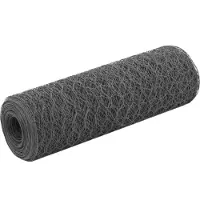 vidaXL Clôture en fil de fer acier avec revêtement PVC 25x0,5 m Gris