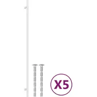 vidaXL Poignées d'armoire 5 pcs argenté 480 mm acier inoxydable