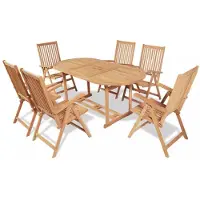 vidaXL Ensemble de jardin 7 pièces teck