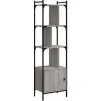 vidaXL Bibliothèque avec porte sonoma gris 44,5x30x154,5 cm