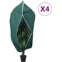 vidaXL Housses de protection pour plantes avec fermeture éclair 4 pcs