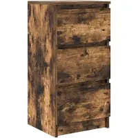 vidaXL Sideboard chêne fumé 37,5x35x76 cm bois composite