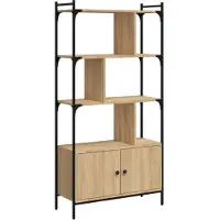 vidaXL Bibliothèque avec portes Chêne Sonoma 76,5x30x154,5 cm Bois d'ingénierie