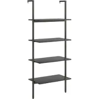 vidaXL Étagère inclinée à 4 niveaux Noir 64x35x152,5 cm