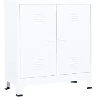vidaXL Coffre de rangement industriel Blanc 90x40x100 cm Acier