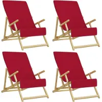 vidaXL Serviettes de plage 4 pcs bordeaux 60x135 cm tissu 400 GSM