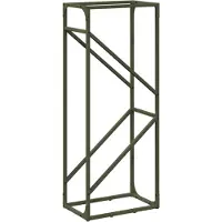 vidaXL Étagère à bois de chauffage vert olive 40x25x100 cm Acier laminé à froid