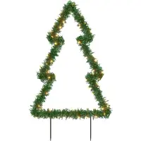 vidaXL Décoration lumineuse arbre de Noël avec piquets 80 LED 60 cm