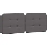 vidaXL Coussin de tête de lit "Zadar" Gris 120 cm Similicuir