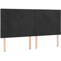 vidaXL Têtes de lit 4 pièces noir 100x5x78/88 cm velours