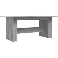 vidaXL Table de salle à manger Gris Sonoma 180x90x76 cm Bois composite